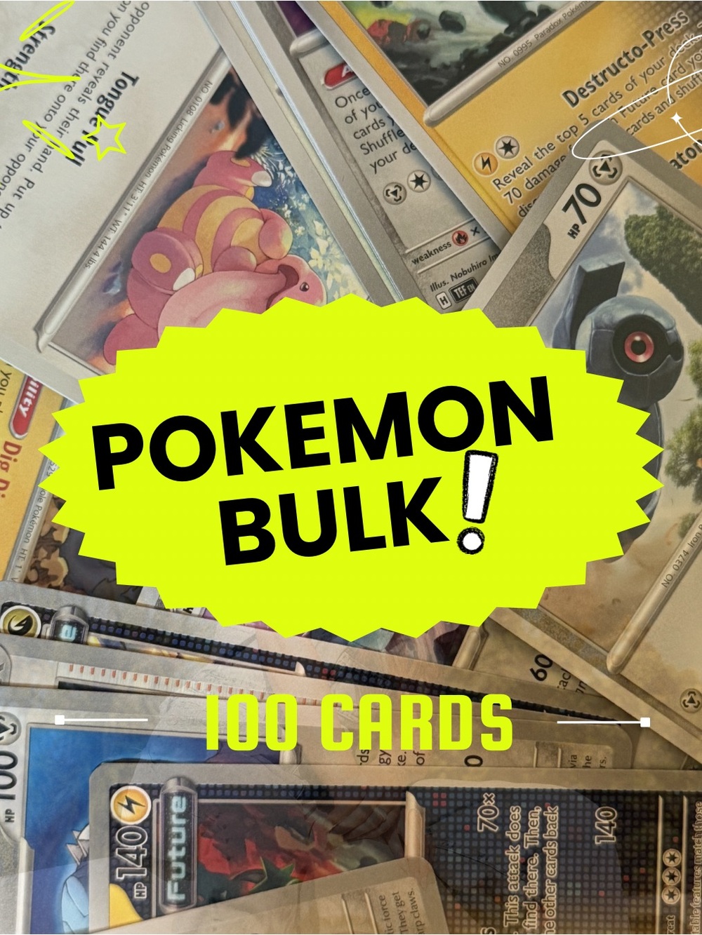 Pokemon Card Bulk Bundle - 100 Cards